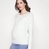 Nursing - Button Opening - Pullover - White -Anna Field Magasin 01cf3af9e9aa4e77a51334105d7ea780