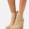 Anna Field Leather Winter Boot - Bottines À Talons Hauts - Beige -Anna Field Magasin 060b490da124428b8382400e5b65d2fd