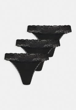 Anna Field 3 Pack Lace Trim Thong - String - Black 10 Anna Field 3 Pack Lace Trim Thong - String - Black -Anna Field Magasin 13815b0c5eb74aefa009a72fbc0b00d7