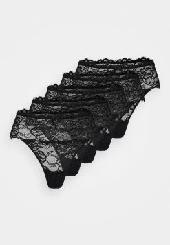 Anna Field 5Pp High Rise Lace Thong - String - Black -Anna Field Magasin 1d7323e8540d4a6dba0ff1fa79eb0047