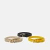 Anna Field 3 Pack - Ceinture - Black/Yellow/Taupe