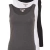 Anna Field Basic Tank 3Er Pack - Débardeur - Black White Mottl