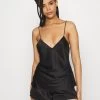 Anna Field Simple Satin Short Set - Pyjama - Black -Anna Field Magasin 6460a497a7a441bfa04ca6af7563b268