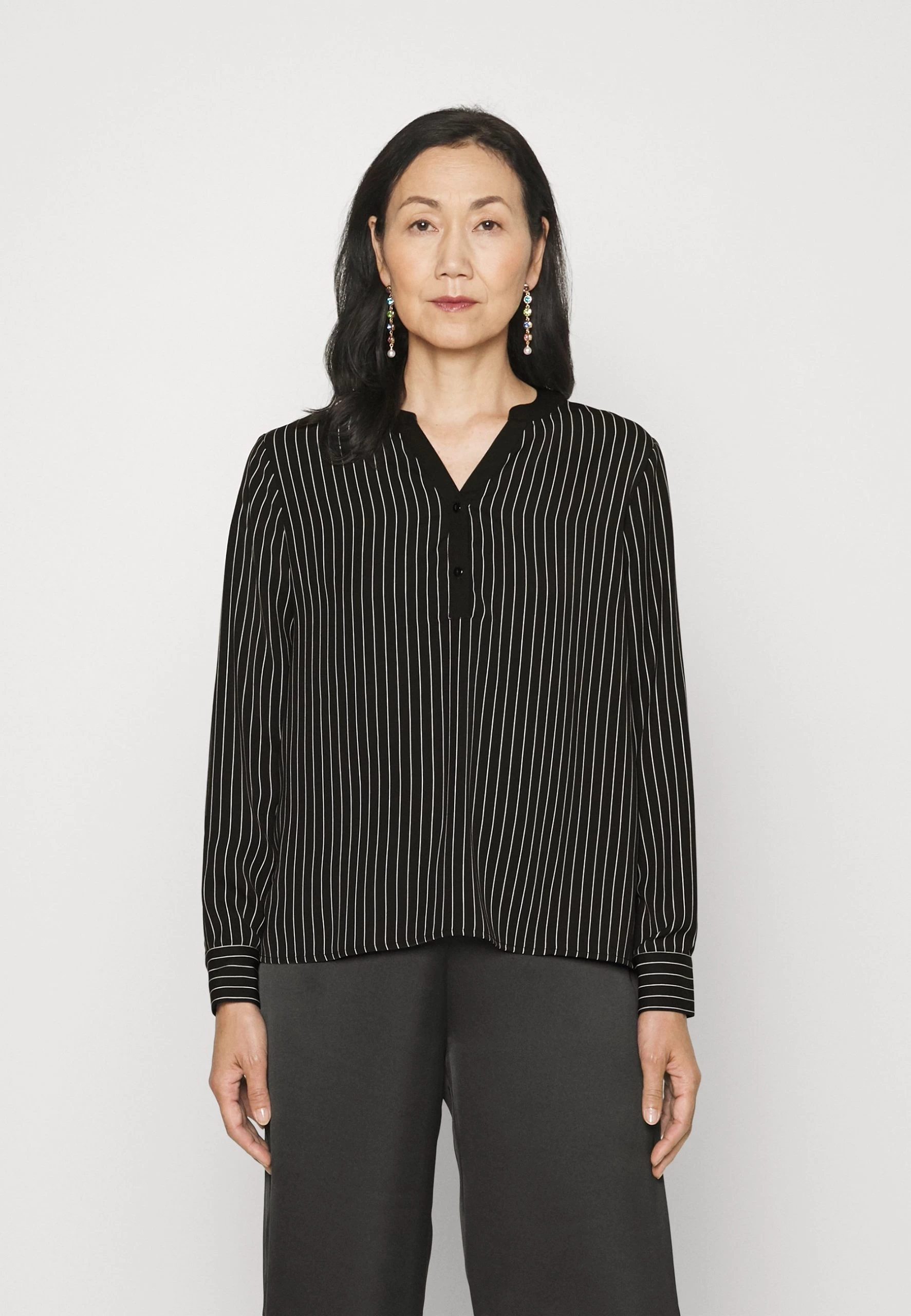 Anna Field T-Shirt À Manches Longues - Black/White 3 Anna Field T-Shirt À Manches Longues - Black/White