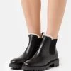 Anna Field Winter Booties Leather - Bottines - Black