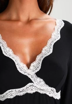 Anna Field Heidi Long Sleeves Viscose Nightdress - Chemise De Nuit / Nuisette - Black 11 Anna Field Heidi Long Sleeves Viscose Nightdress - Chemise De Nuit / Nuisette - Black -Anna Field Magasin 9cbb26f39b384778a8a395532fe9436b