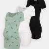 3Pack - T-Shirt Imprimé - Black/White/Green -Anna Field Magasin aa7f2aeac9cd471ea2305c6616b6683c