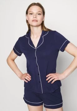 Anna Field Button Through Pj Set - Pyjama - Blue/White -Anna Field Magasin ca0de327115340e9b0cf3dcf947f73c6