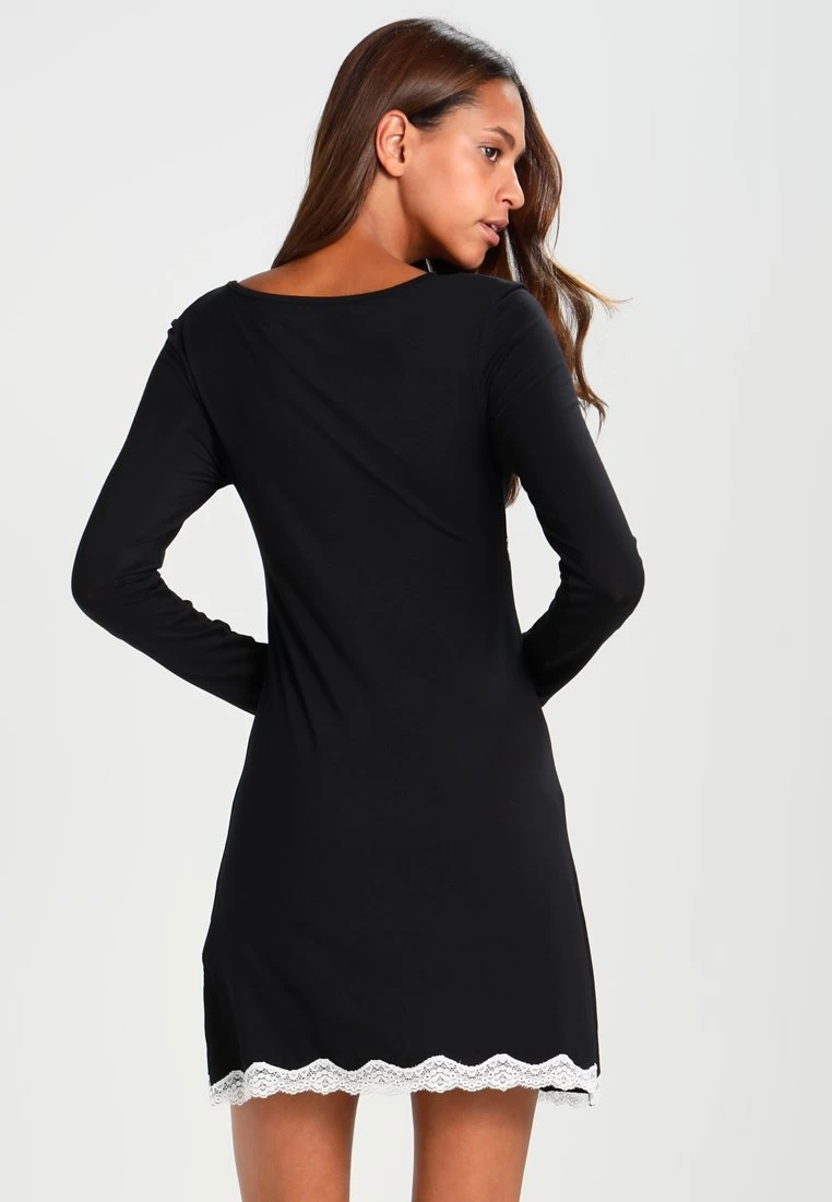 Anna Field Heidi Long Sleeves Viscose Nightdress - Chemise De Nuit / Nuisette - Black 5 Anna Field Heidi Long Sleeves Viscose Nightdress - Chemise De Nuit / Nuisette - Black – Image 3